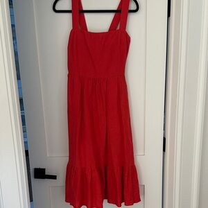 Reformation Vibrant Red Midi Dress